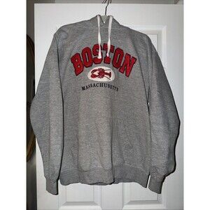 Boston Massachusetts Lobster Worn In Sweatshirt Grey